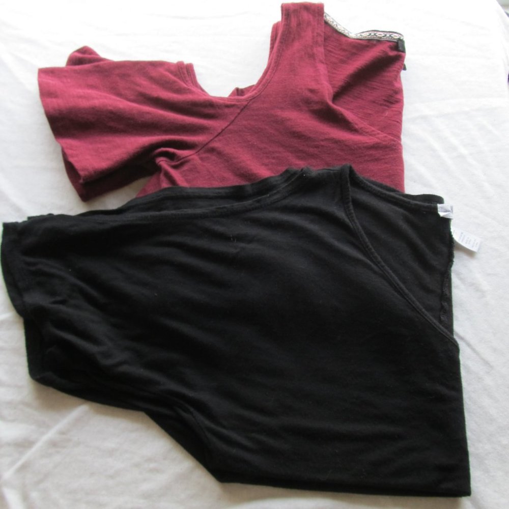Red & Black Mid - Sleeve Shirts Bundle